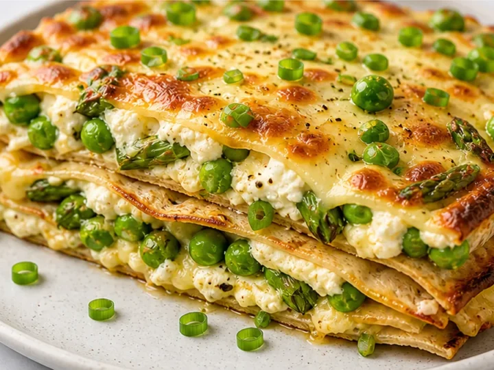 Ultimate Asparagus Quesadilla Lasagna