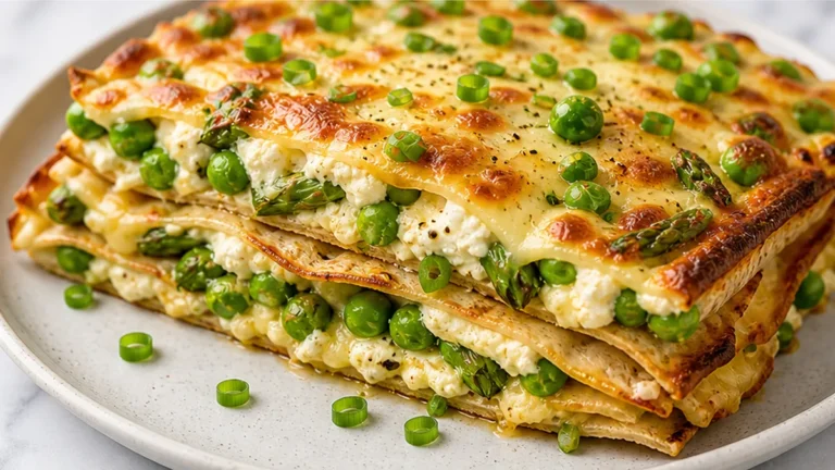 Ultimate Asparagus Quesadilla Lasagna