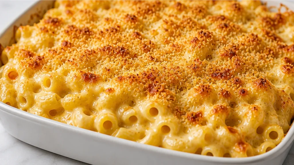 Best Baked Mac & Cheese Recipe - baked mac cheese - Discover the ultimate Baked Mac Cheese recipe! Creamy, gooey, and topped with crispy breadcrumbs. Prepare th