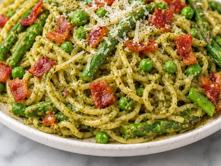 Pesto Asparagus Noodles Recipe