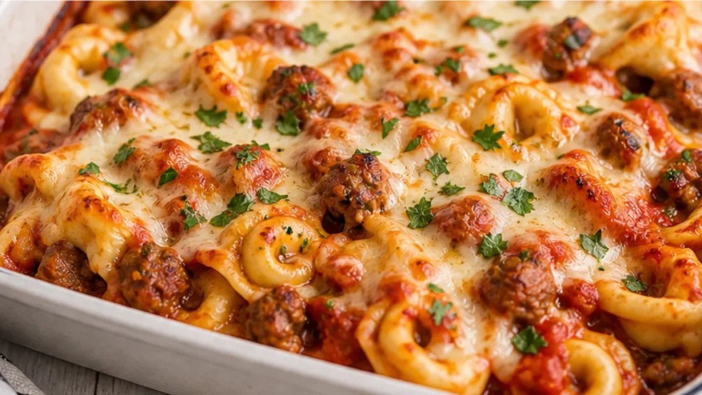 Baked Tortellini with Sausage: Cheesy Heaven! ️ - Discover the ultimate baked tortellini with sausage recipe. Easy, cheesy, and perfect for weeknights. Get read