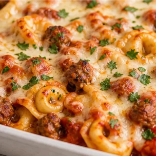Baked Tortellini with Sausage: Cheesy Heaven! ️ - Discover the ultimate baked tortellini with sausage recipe. Easy, cheesy, and perfect for weeknights. Get read
