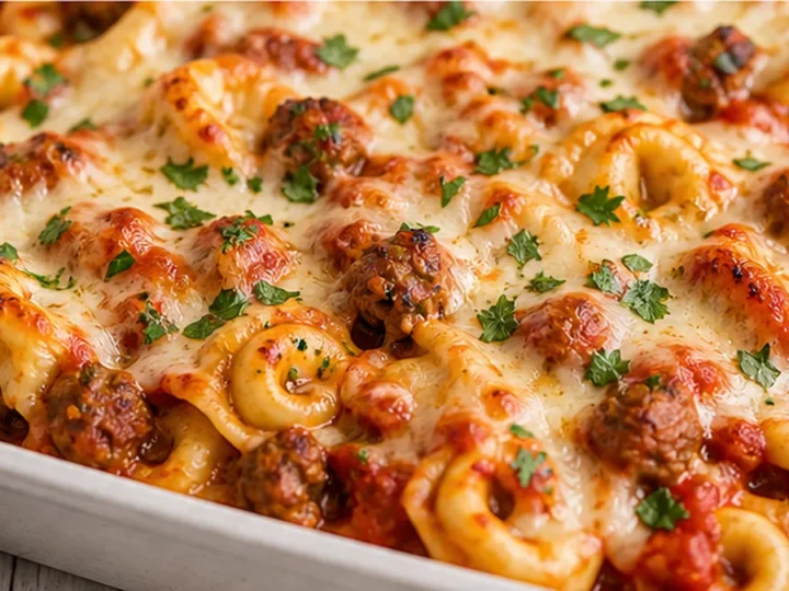 Baked Tortellini with Sausage: Cheesy Heaven! ️