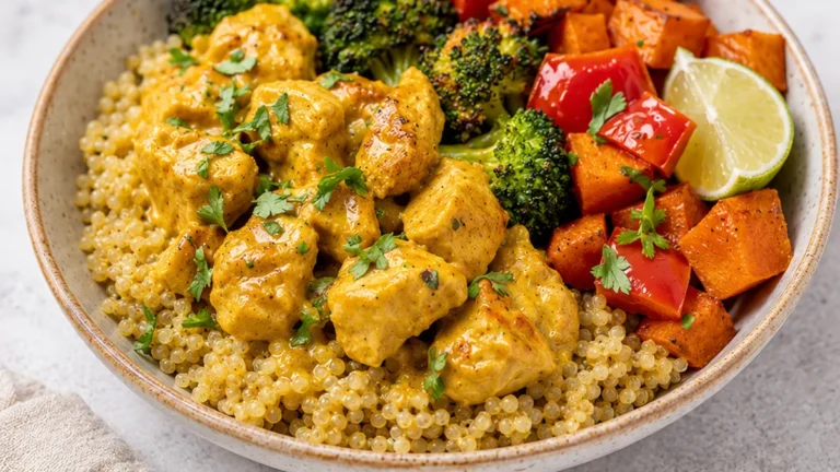 Chicken Curry Quinoa Bowls