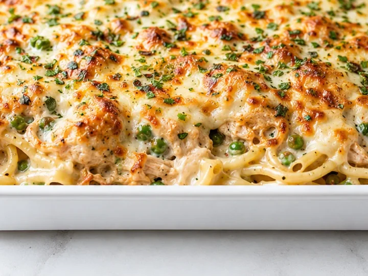 Garlic Parmesan Chicken Lasagna Bake