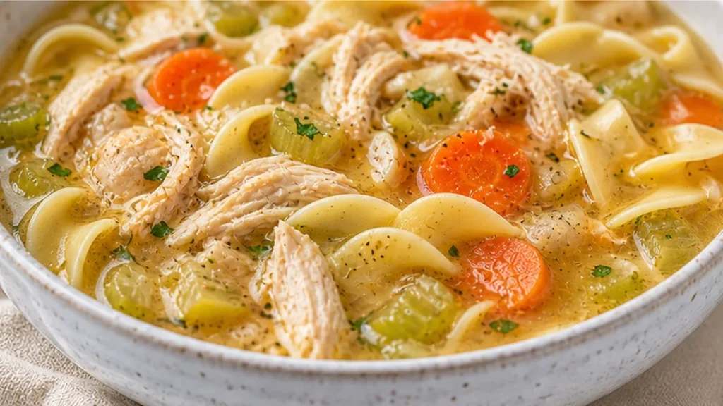 Creamy Chicken Noodle Soup for Cozy Nights - Discover the best creamy chicken noodle soup recipe! Easy to make, incredibly delicious, and perfect for a comforti