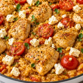 One-Pot Greek Chicken Risoni: Unforgettable Flavor! Chicken Risoni: Make this easy one-pot Greek-inspired dish in under 40 minutes. Tender chicken and flavorful