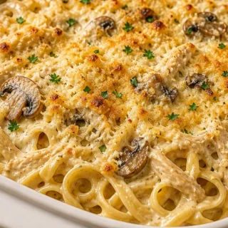 Ultimate Cheesy Chicken Tetrazzini: Pure Comfort Food! Discover the ultimate Chicken Tetrazzini recipe! Easy to make, incredibly creamy, and packed with flavor.