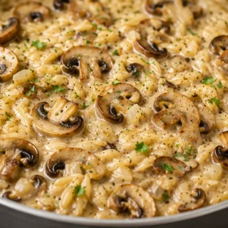 Creamy One-Pot Mushroom Orzo Dream! - creamy orzo - Creamy orzo: Make this incredibly delicious one-pot mushroom and spinach pasta in just 45 minutes. Easy week