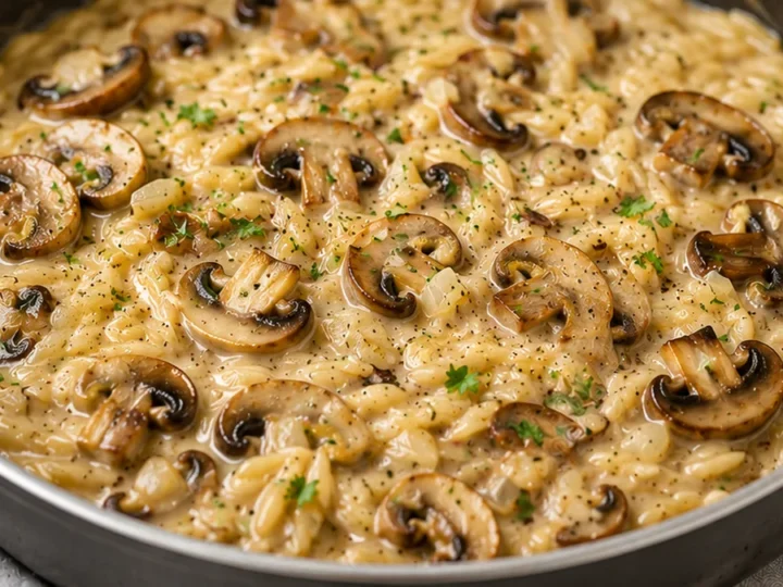 Creamy One-Pot Mushroom Orzo Dream!