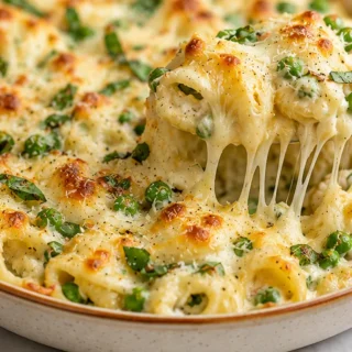 Farmers Market Pasta - CHEESE PULL MAGIC! - farmers pasta - Discover our Farmers Market Pasta! Easy recipe with fresh peas, creamy ricotta, and melted cheese. R