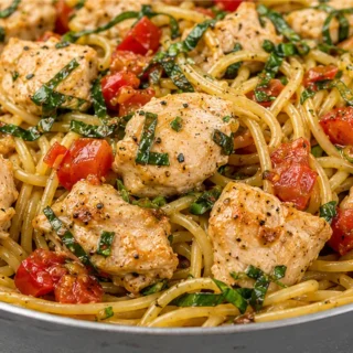 Juicy Garlic Basil Chicken Recipe - Discover the best garlic basil chicken recipe! Tender chicken in a rich tomato butter sauce with fresh basil and garlic. Eas