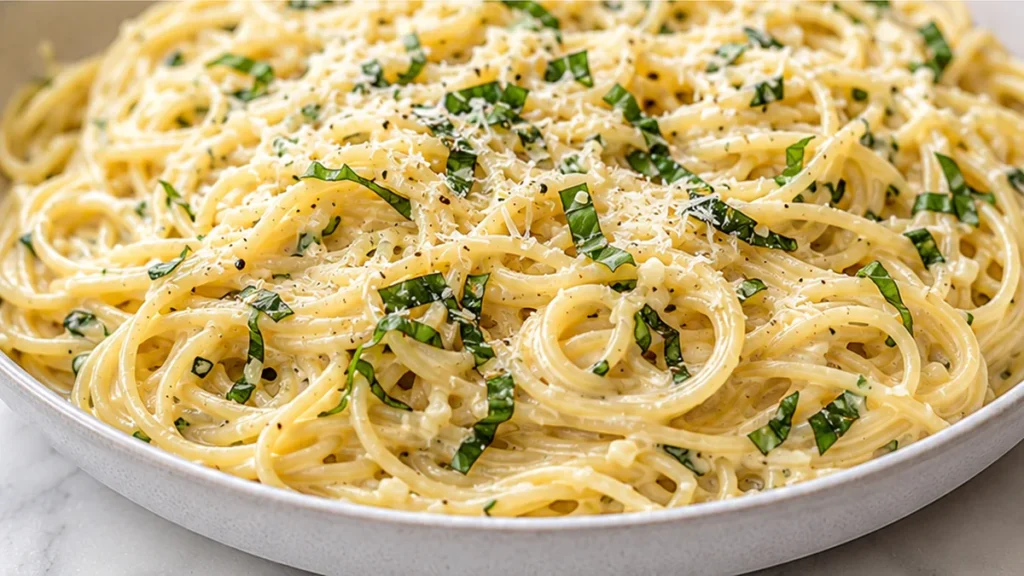 Creamy Garlic Butter Spaghetti Recipe - garlic spaghetti - Discover the best garlic spaghetti recipe! Easy, delicious, and ready in 25 minutes. Packed with fres