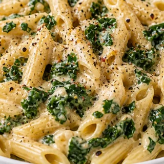 5-Ingredient Creamy Kale Pasta Recipe - Discover this 5-ingredient creamy kale pasta! Easy to make, packed with flavor, and incredibly healthy. Perfect for a qu