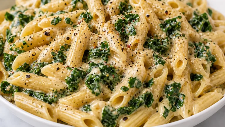 5-Ingredient Creamy Kale Pasta Recipe