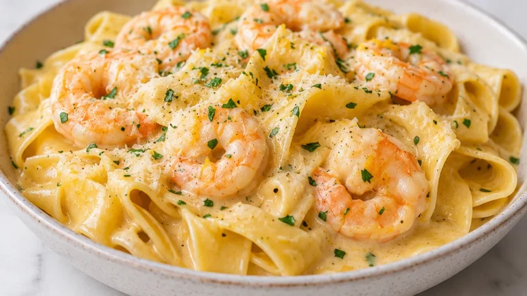 Lemon Shrimp Pappardelle for Date Night