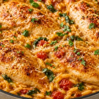 One-Pot Italian Chicken & Orzo: Dinner Magic! - one pot orzo - One pot orzo: Master this easy Italian chicken and orzo pasta recipe in under 45 minutes. Minimal