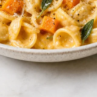 Butternut Squash Orecchiette Pasta - Discover this ultimate Orecchiette Pasta recipe! Creamy, cheesy, and packed with butternut squash and broccolini. Ready in
