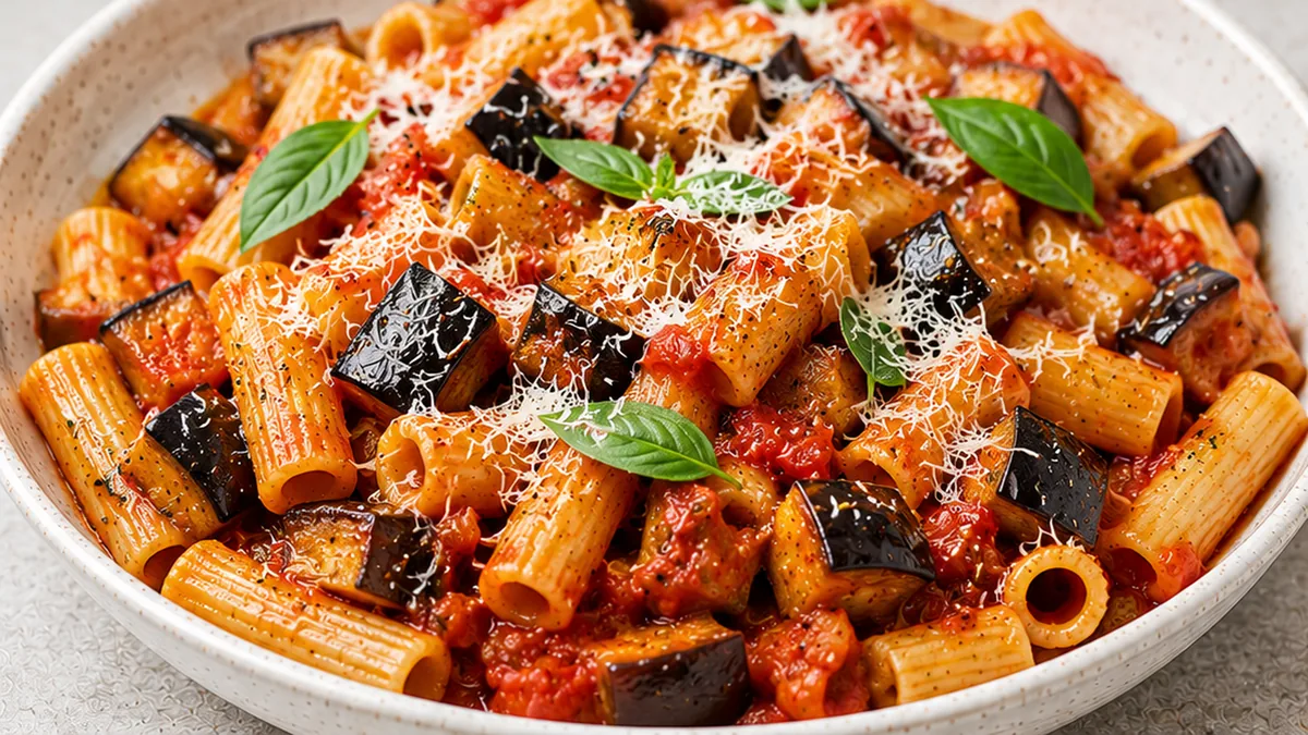 Pasta alla Norma: Delicious Eggplant Pasta - Pasta alla Norma: enjoy this delicious and comforting eggplant pasta, packed with rich flavors and simple ingredien