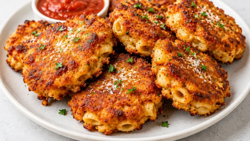 Crispy Leftover Pasta Fritters - No Waste Meal! Pasta fritters: Make these easy, crispy fritters in 15 minutes using leftover pasta. A delicious zero-waste meal