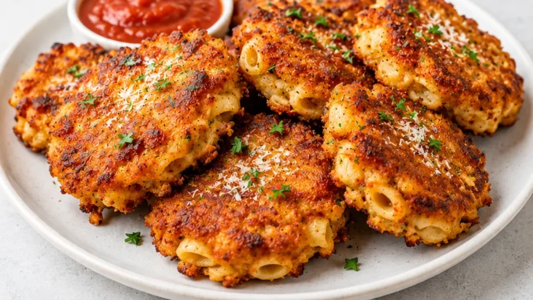 Crispy Leftover Pasta Fritters – No Waste Meal!