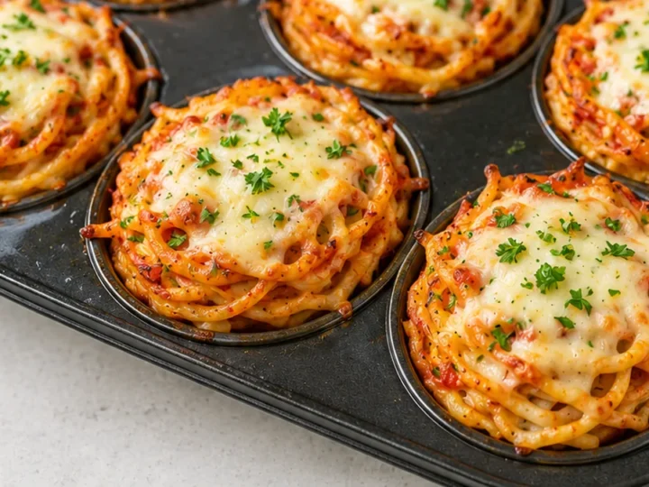 Genius Muffin Tin Pasta Nests!