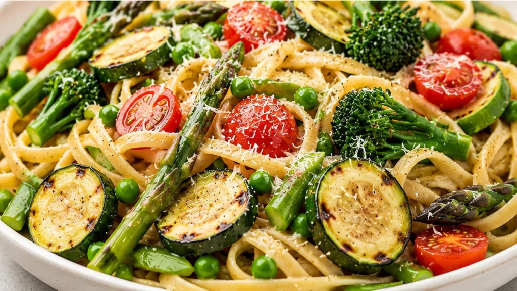 Pasta Primavera: The BEST Spring Veggie Feast! Pasta Primavera: Make this vibrant and creamy spring vegetable pasta dish in under 30 minutes. Easy recipe with f