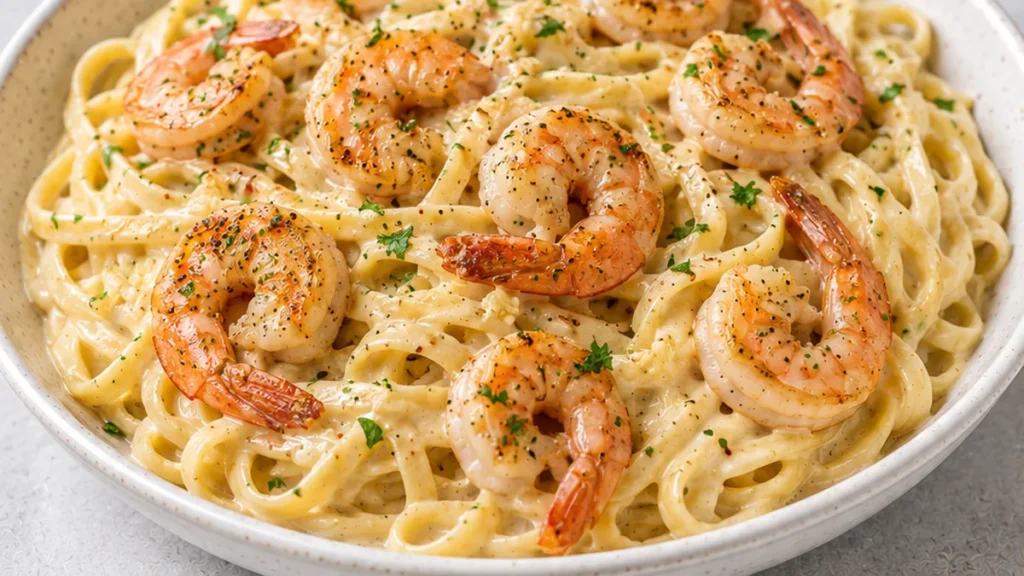 Creamy Garlic Prawn Pasta - Creamy Prawn Pasta: Make this incredibly delicious pasta dish in under 30 minutes. Perfect for a quick, elegant weeknight dinner wit