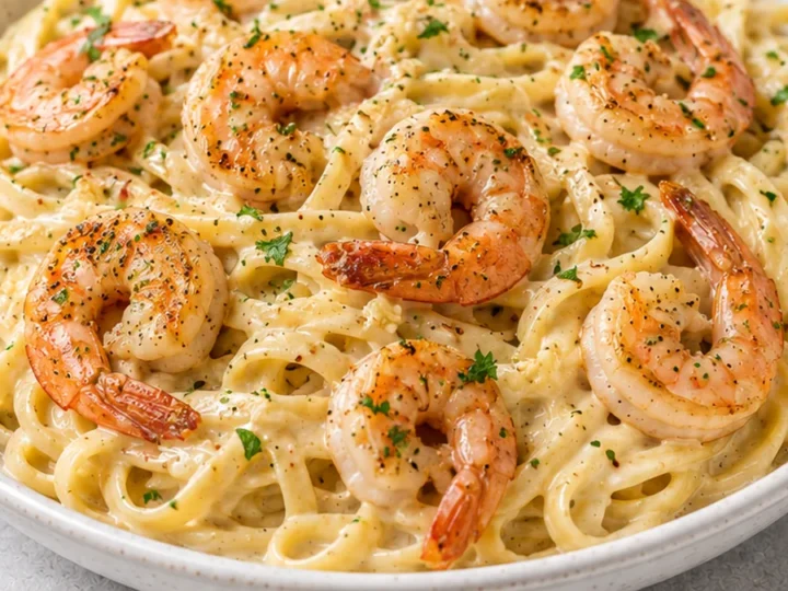 Creamy Garlic Prawn Pasta