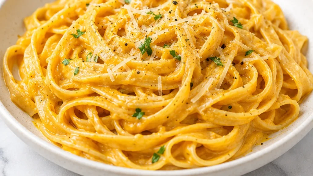 5-Ingredient Pumpkin Alfredo Dinner - Discover the ultimate 5-ingredient Pumpkin Alfredo! This creamy, easy pasta recipe is perfect for a quick and delicious fa