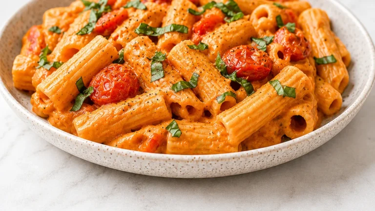 Creamy Vegan Red Pepper Pasta