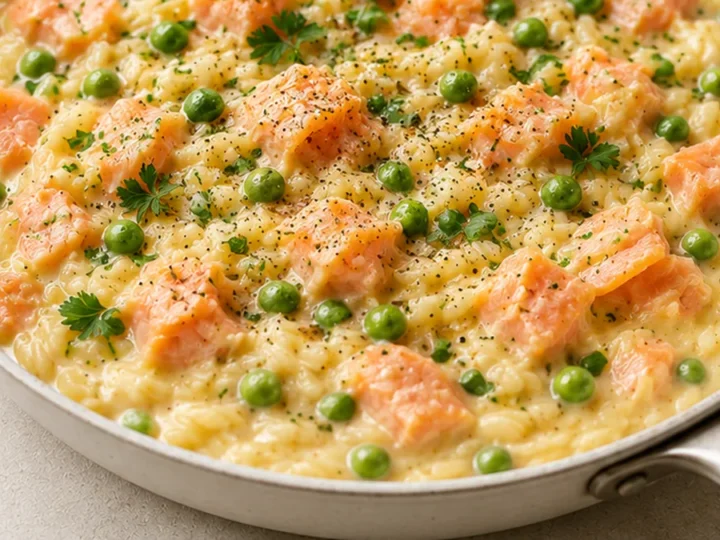 15-Min Creamy Salmon Risoni Dinner