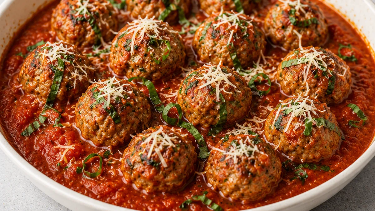 15-Minute Sausage Meatballs: Dinner DONE! Sausage meatballs: Make these quick and easy meatballs in just 15 minutes! Perfectly juicy and smothered in rich tomat