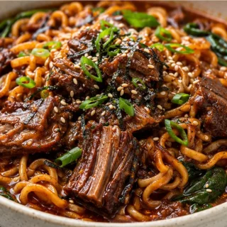 Fall-Apart Short Rib Noodles: Pure Comfort! - short rib soup - Discover the best Instant Pot Short Rib Soup! Tender ribs, savory broth, and ramen noodles make t