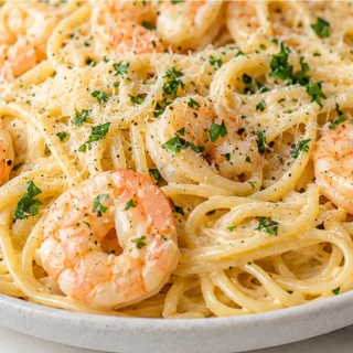 Creamy Garlic Shrimp Linguine - Discover this amazing Shrimp Linguine recipe! Easy one-pot pasta with juicy shrimp, garlic butter sauce, and fresh sage. Ready i