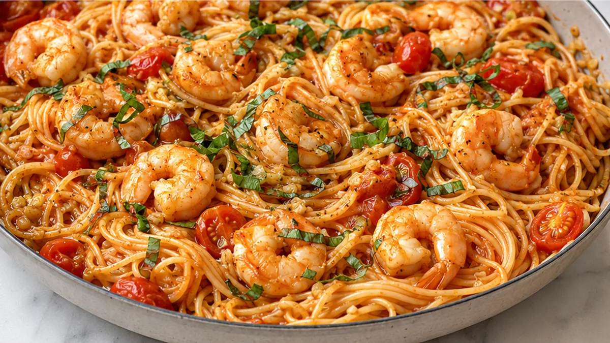 Capellini Pomodoro with Shrimp: Pure Bliss! - shrimp pasta - Discover this delicious shrimp pasta recipe! Easy and quick to make in 45 minutes, featuring garlic