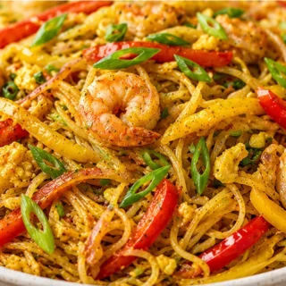 Singapore Noodles: Your New Weeknight Obsession! Discover amazing Singapore Noodles! A quick and easy recipe ready in 25 minutes with vibrant veggies and a savo