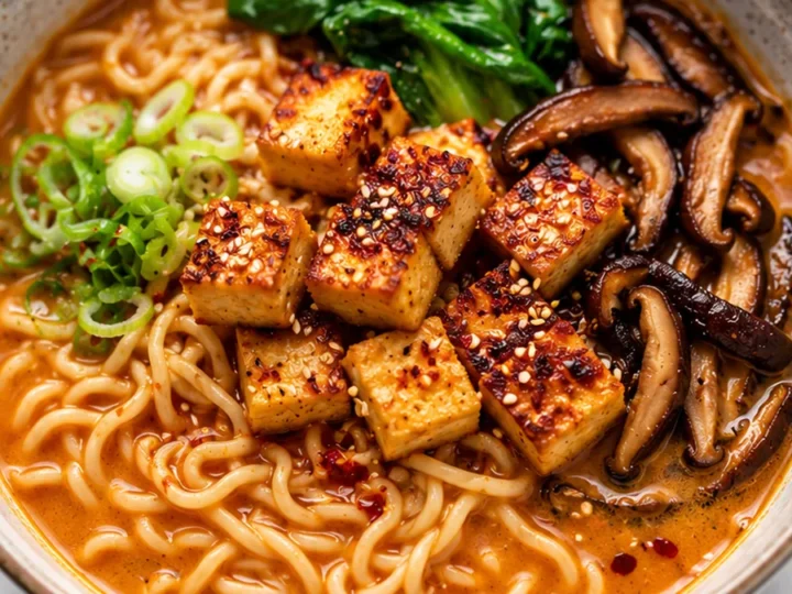 Spicy Miso Ramen with Crispy Tofu