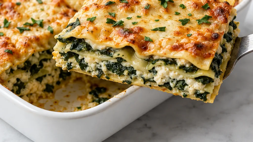 Skinny Spinach Lasagna Recipe - Discover our skinny spinach lasagna recipe. Easy to make, healthy, and packed with flavor. Perfect for a guilt-free comfort meal