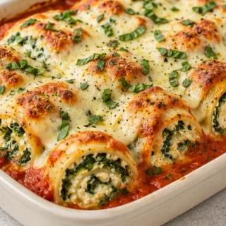 Spinach Ricotta Rotolo: The Ultimate Comfort Bake! Spinach ricotta rotolo: Try this comforting bake! Tender pasta rolls filled with creamy ricotta, spinach, and