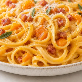 Creamy Squash Fettuccine: Fall's Coziest Meal! Discover the ultimate Creamy Squash Fettuccine recipe! Easy to make with roasted butternut squash, caramelized on