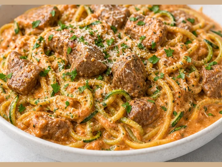 4-Ingredient Vodka Steak Pasta!