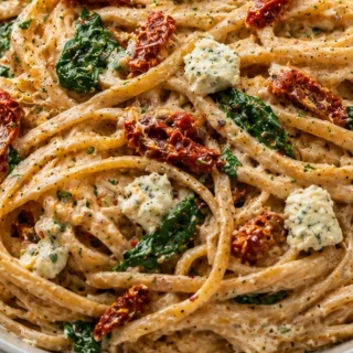 ️ Sun Dried Tomato Linguine Dream - Discover this easy Tomato Linguine recipe. Creamy, flavorful pasta with sun-dried tomatoes and dill, ready in 25 minutes. Pe