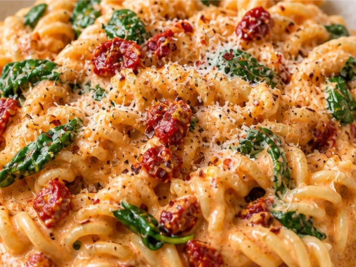 Creamy Garlic Sun-Dried Tomato Pasta