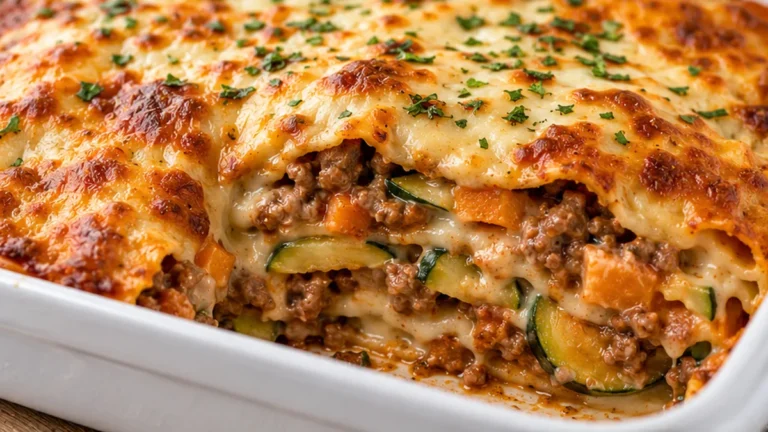 Sausage Sweet Potato Zucchini Lasagna Bliss