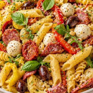 Zesty Antipasto Pasta Salad: Your New Summer Obsession! Antipasto pasta: craft this vibrant salad with a zesty vinaigrette. Perfect for picnics, it's packed wit