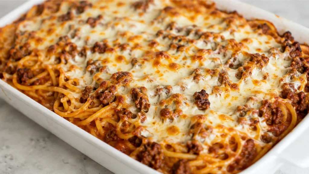 Million Dollar Baked Spaghetti - Baked spaghetti: master this hearty casserole with rich meat sauce and creamy cheese layers. Perfect for a satisfying family di