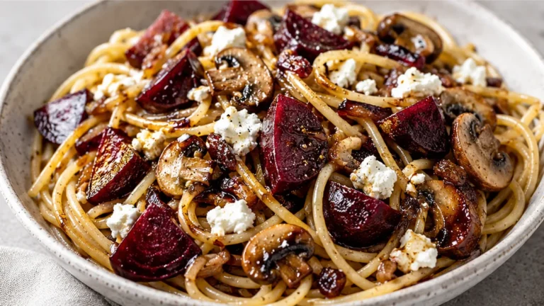 Tangy Caramelized Balsamic Goat Cheese Pasta!