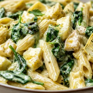Creamy Lemon Brie Pasta Dinner - Brie pasta: craft this creamy, bright, and delicious lemony spinach and artichoke dish. A gourmet twist on comfort food, ready