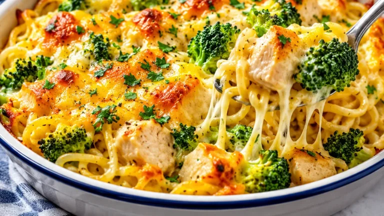 Cheesy Broccoli Cheddar Spaghetti Casserole: Pure Comfort!